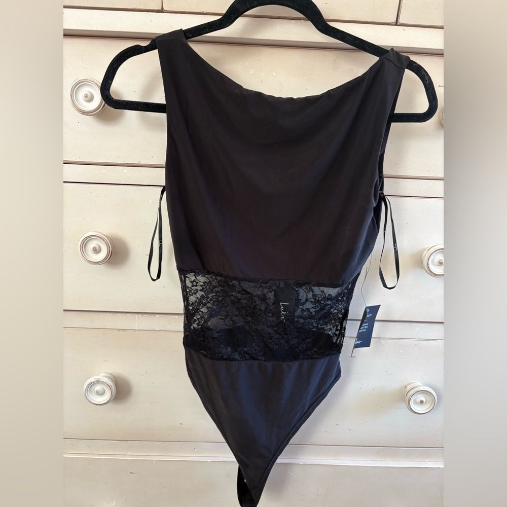 Lulus Black Lace Waist Bodysuit – Size Small - NWT - Picture 4 of 8